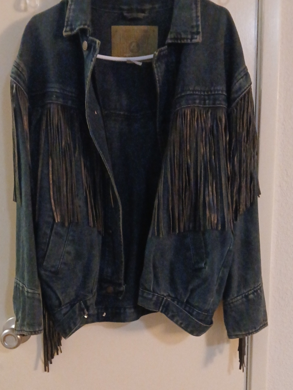 Levi's Indigo Blue Denim Jacket with Fringe